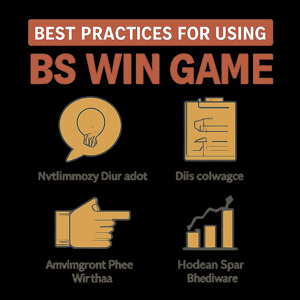 An educational diagram about best practices for BS Win Game.