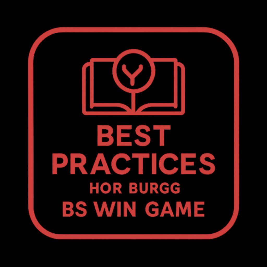 A badge representing best practices for using BS Win Game.