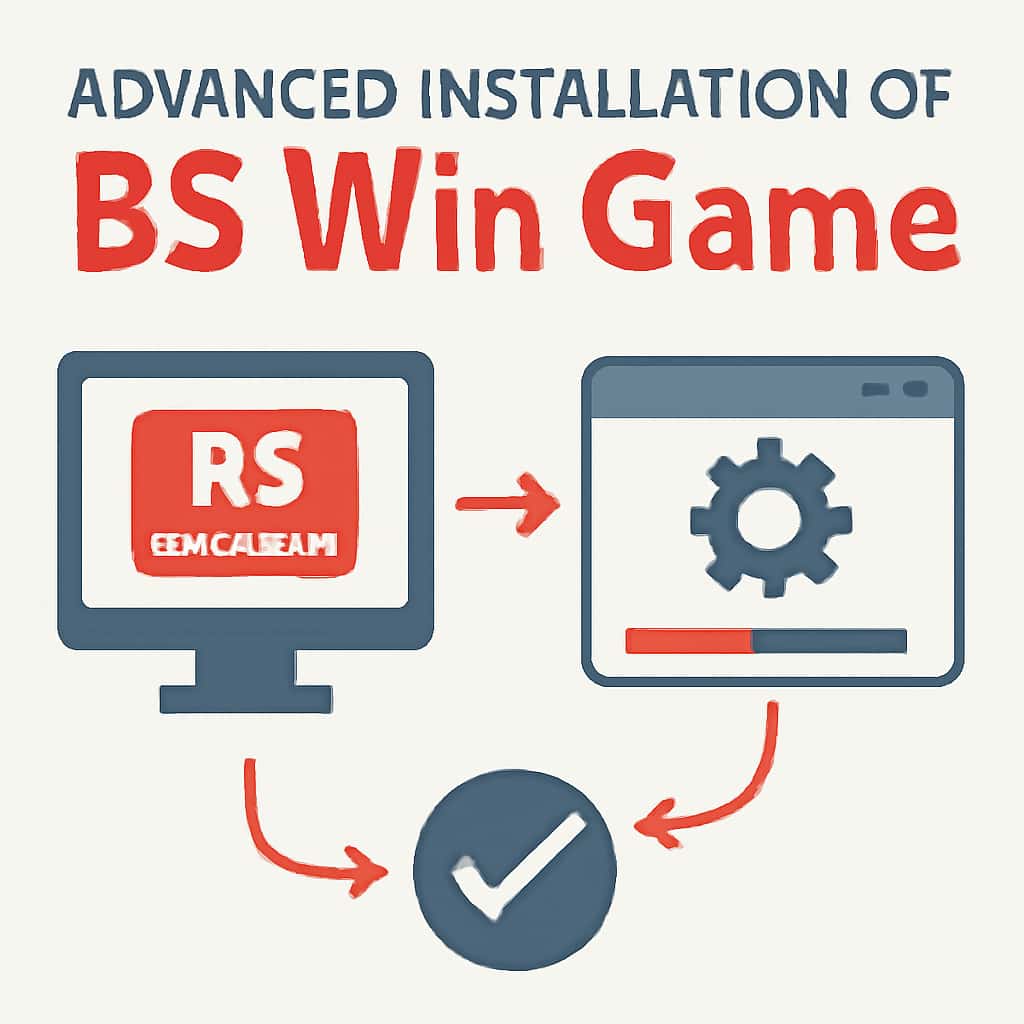 Diagram illustrating the installation process of BS Win Game.