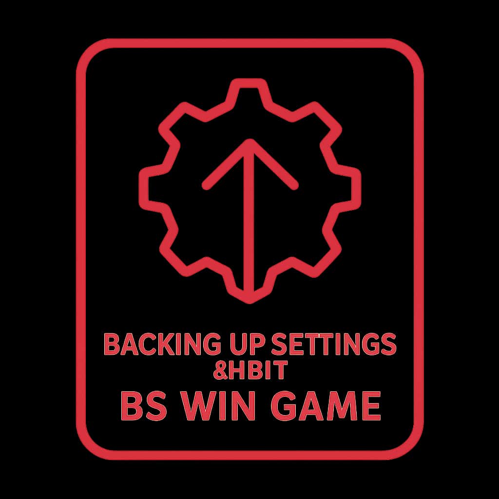 An icon illustrating the concept of backing up settings for BS Win Game.