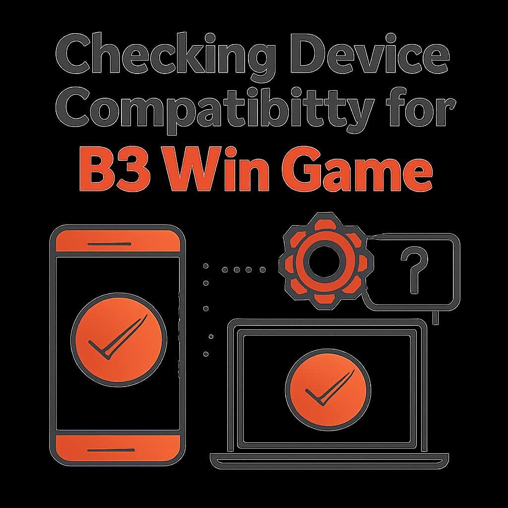 An educational illustration about checking device compatibility for BS Win Game.