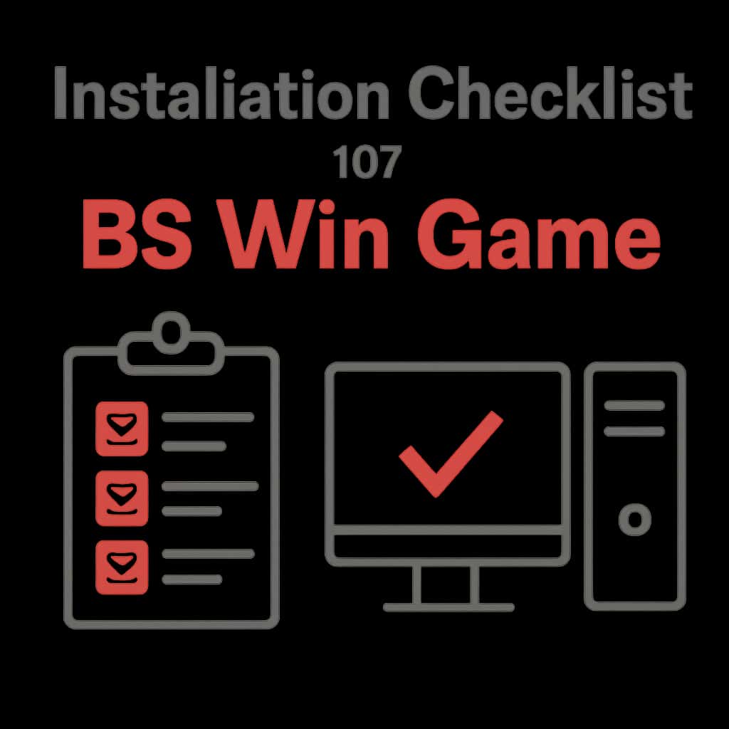 An educational diagram outlining the steps for installing BS Win Game.