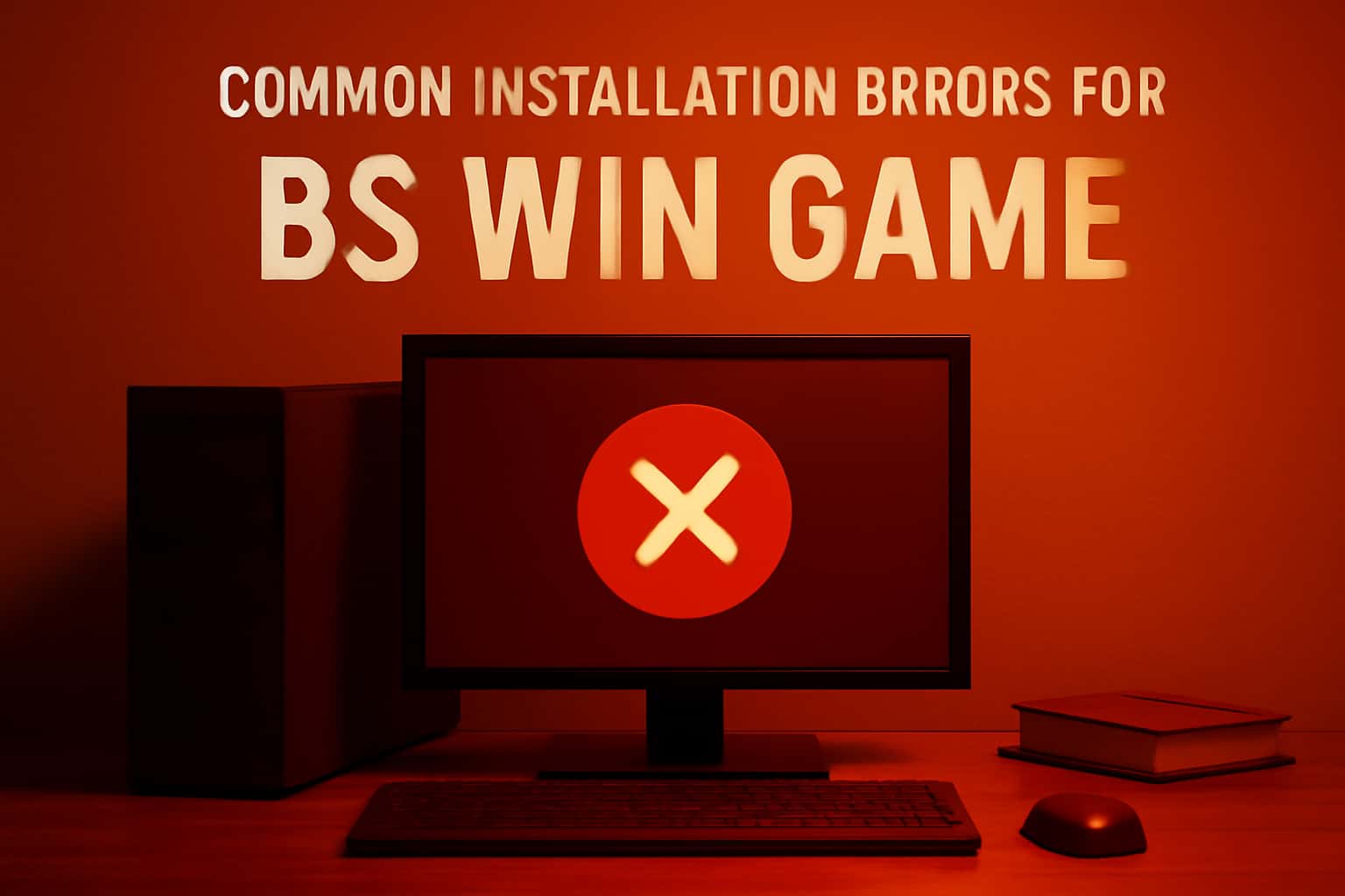 An informative visual representation of installation errors for BS Win Game.