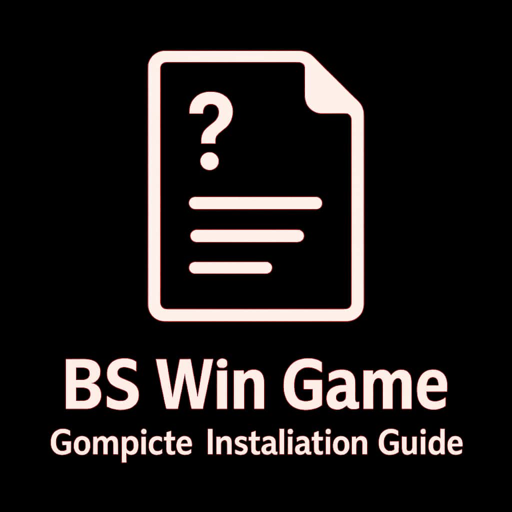 Badge representing BS Win Game installation guide.