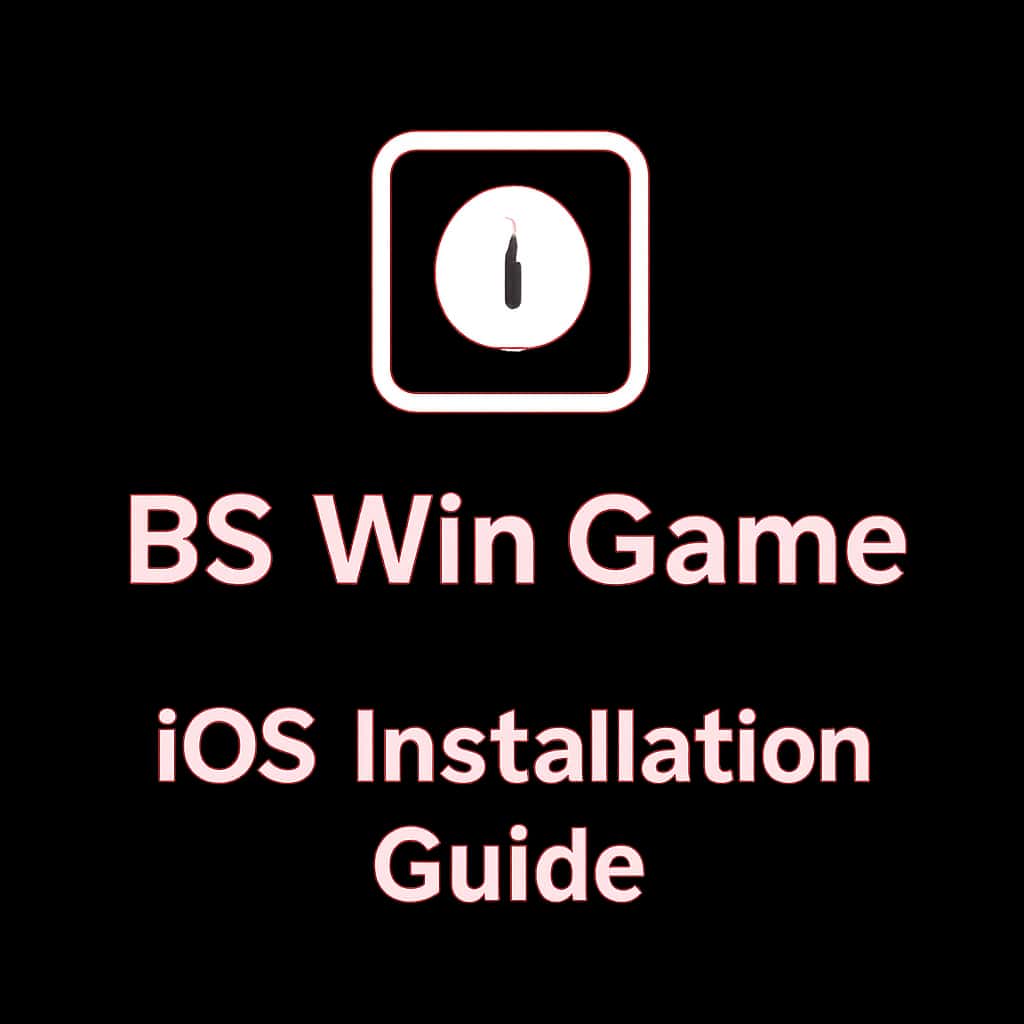 A simple badge design for BS Win Game iOS Installation Guide.