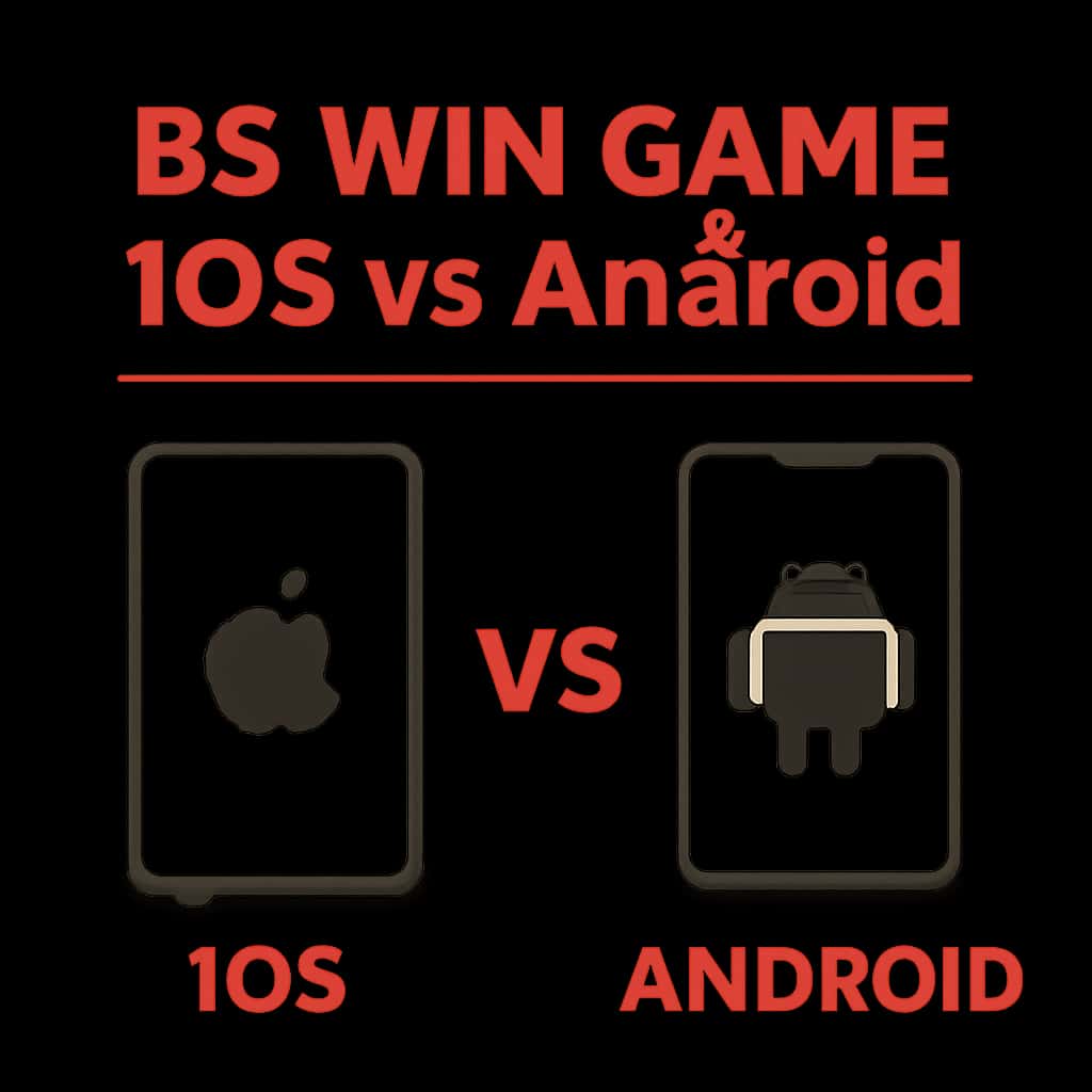 An educational diagram on BS Win Game iOS vs Android.