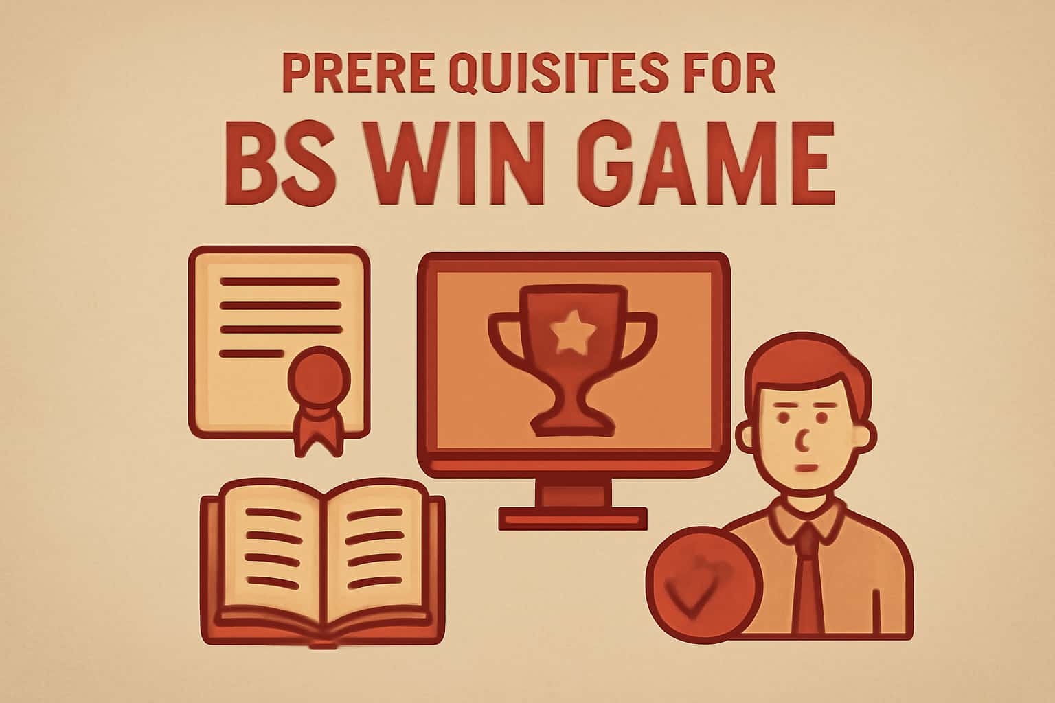 Informational graphic detailing the prerequisites for BS Win Game.