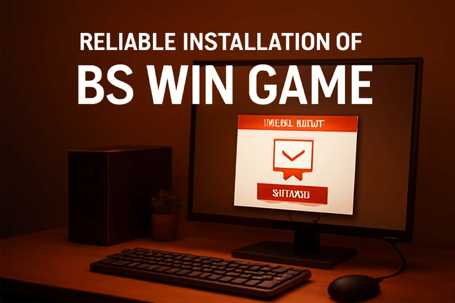 An informative scene about the installation process of BS Win Game.