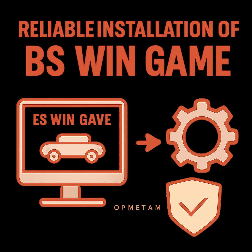 Illustration of key steps in installing BS Win Game.