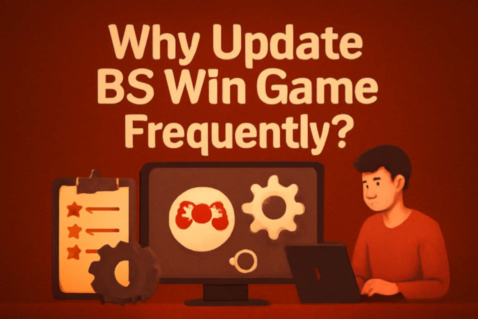 Informational scene illustrating the importance of updating BS Win Game.