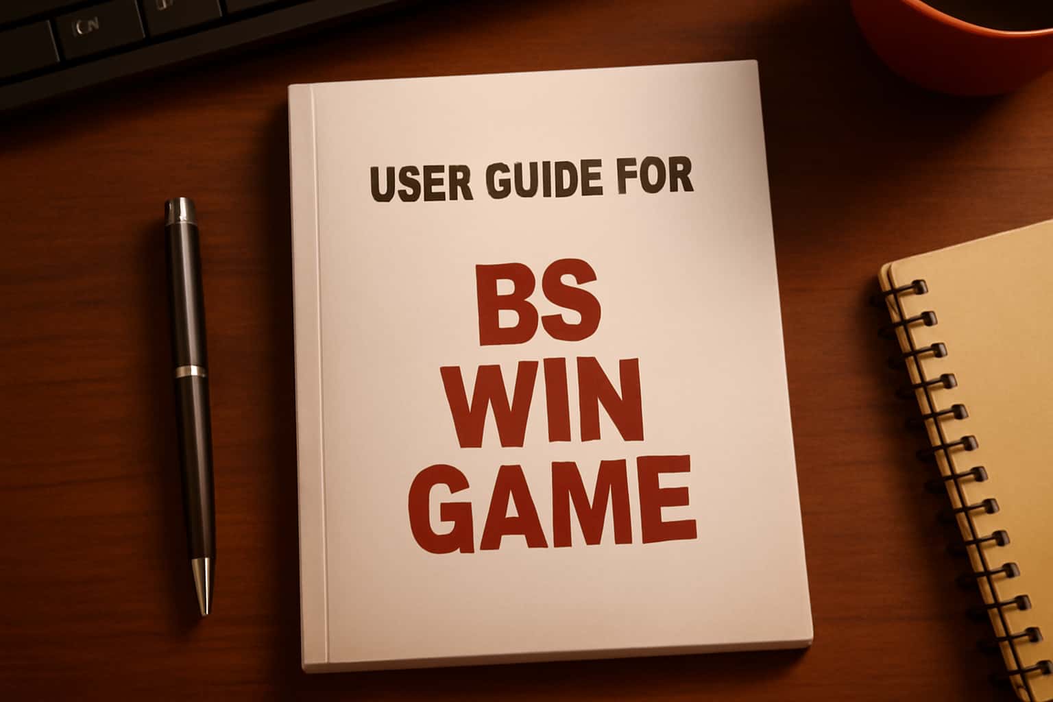 An informative scene illustrating the User Guide for BS Win Game with prominent text.