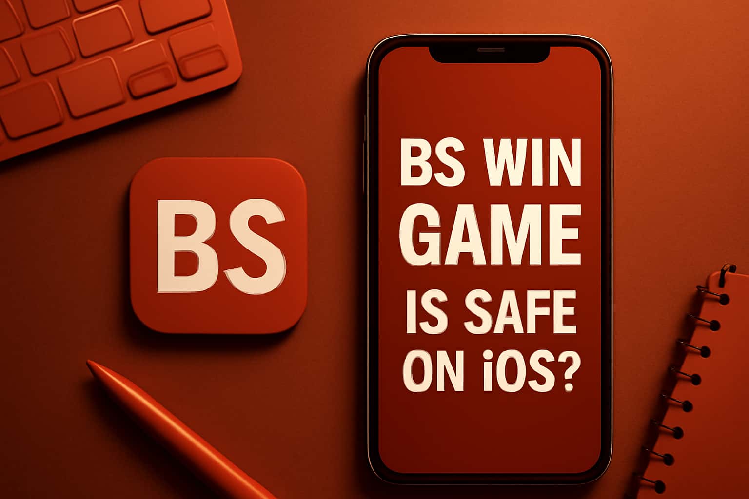 An informative scene depicting the safety of BS Win Game on iOS.