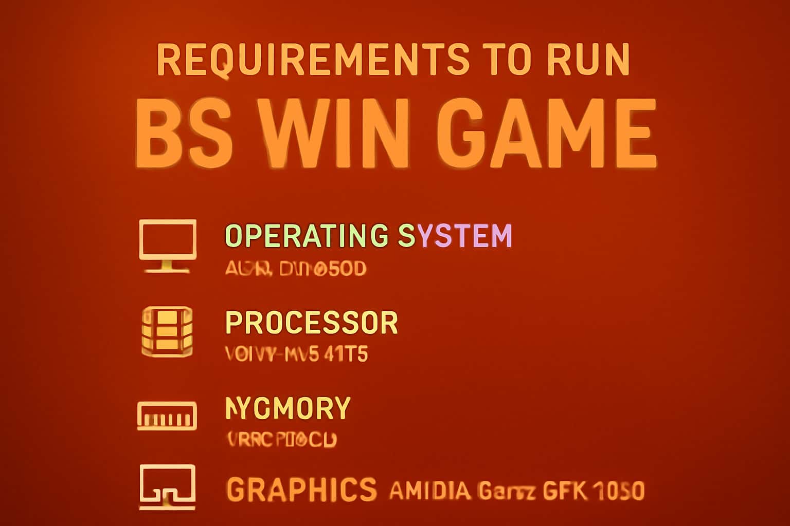 Informational scene about the requirements for BS Win Game, featuring the text 'BS Win Game'.
