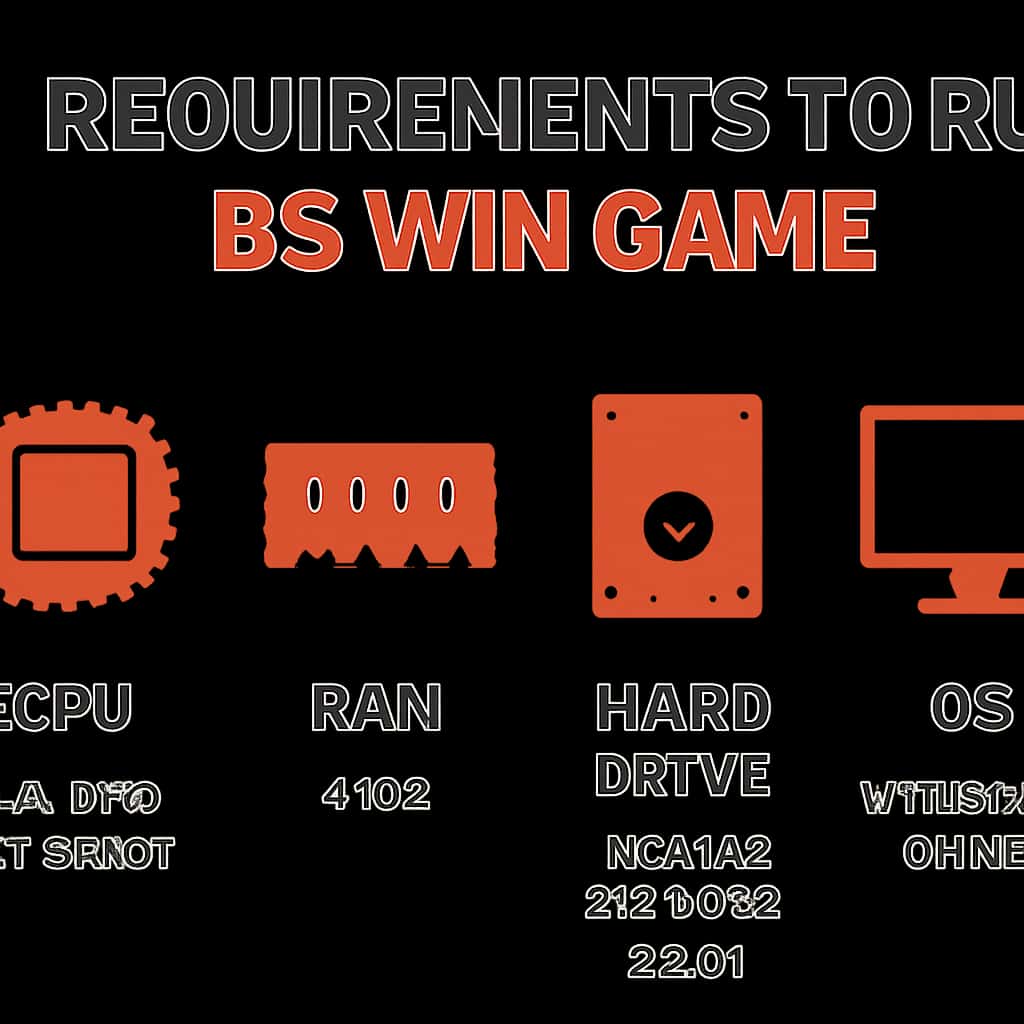 Diagram illustrating the requirements for BS Win Game installation and performance.