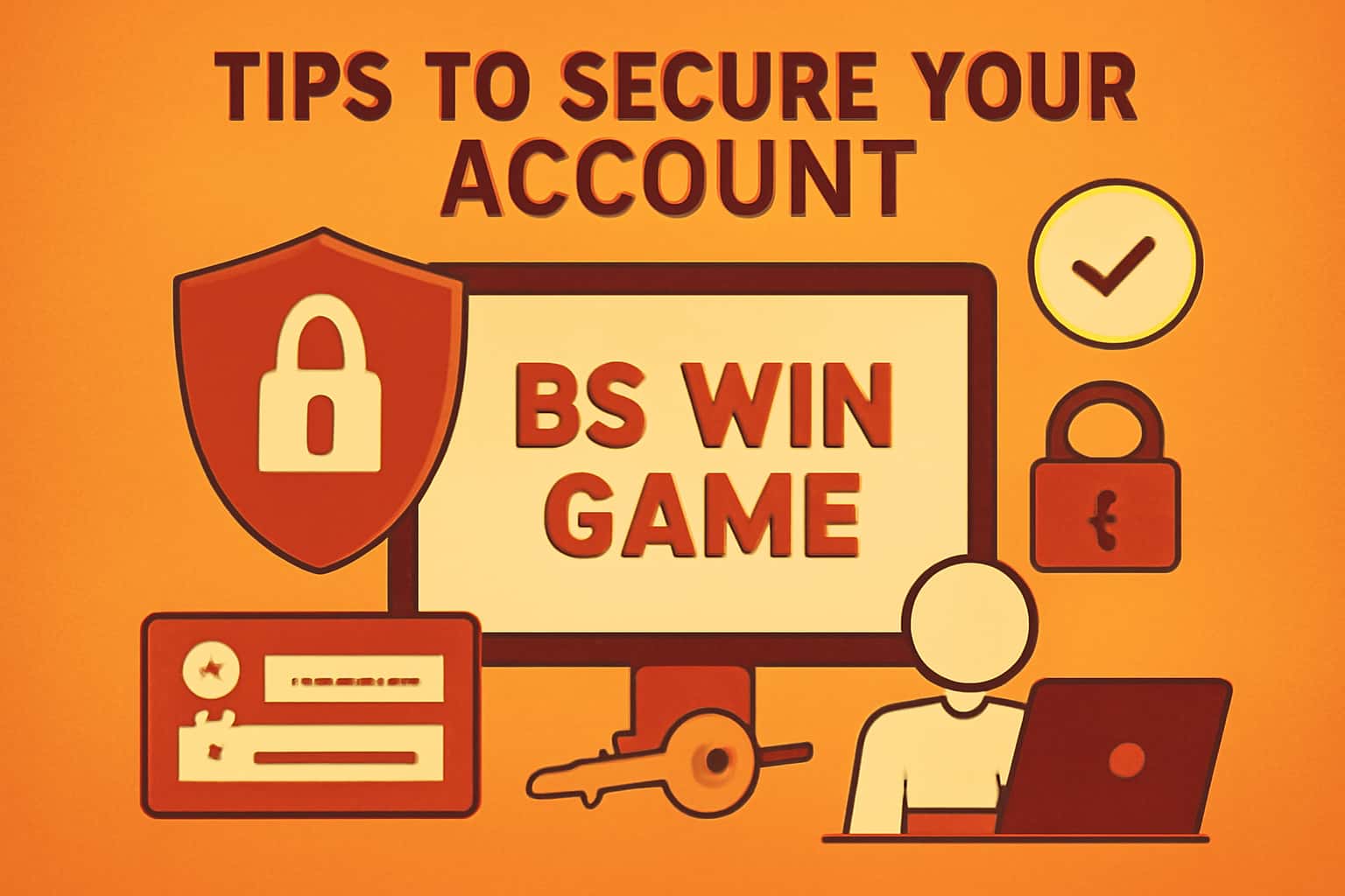 An informative scene illustrating account security practices for BS Win Game.