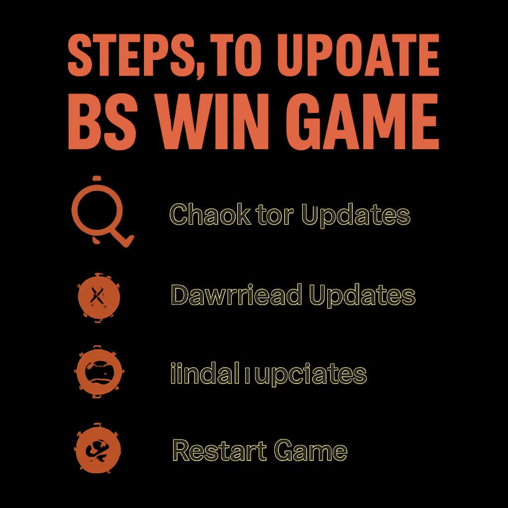 An illustration detailing the update process for BS Win Game.